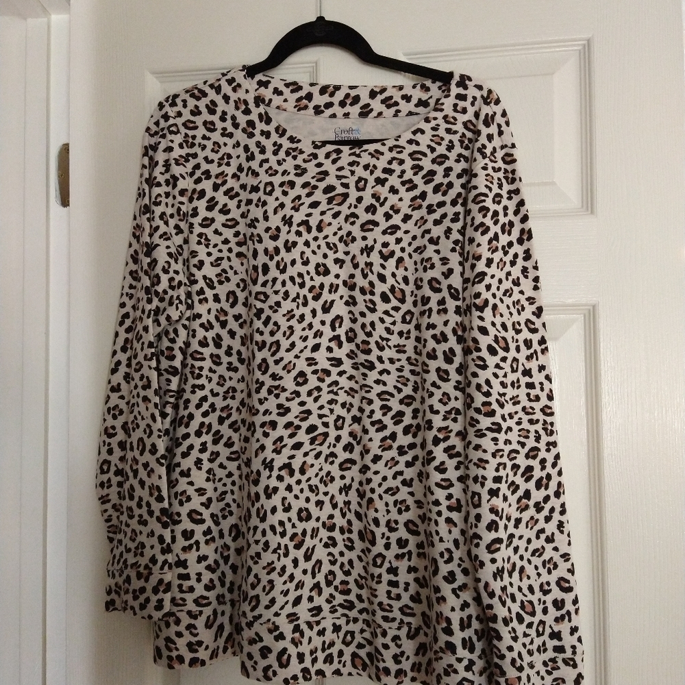 Soft animal print sweatshirt